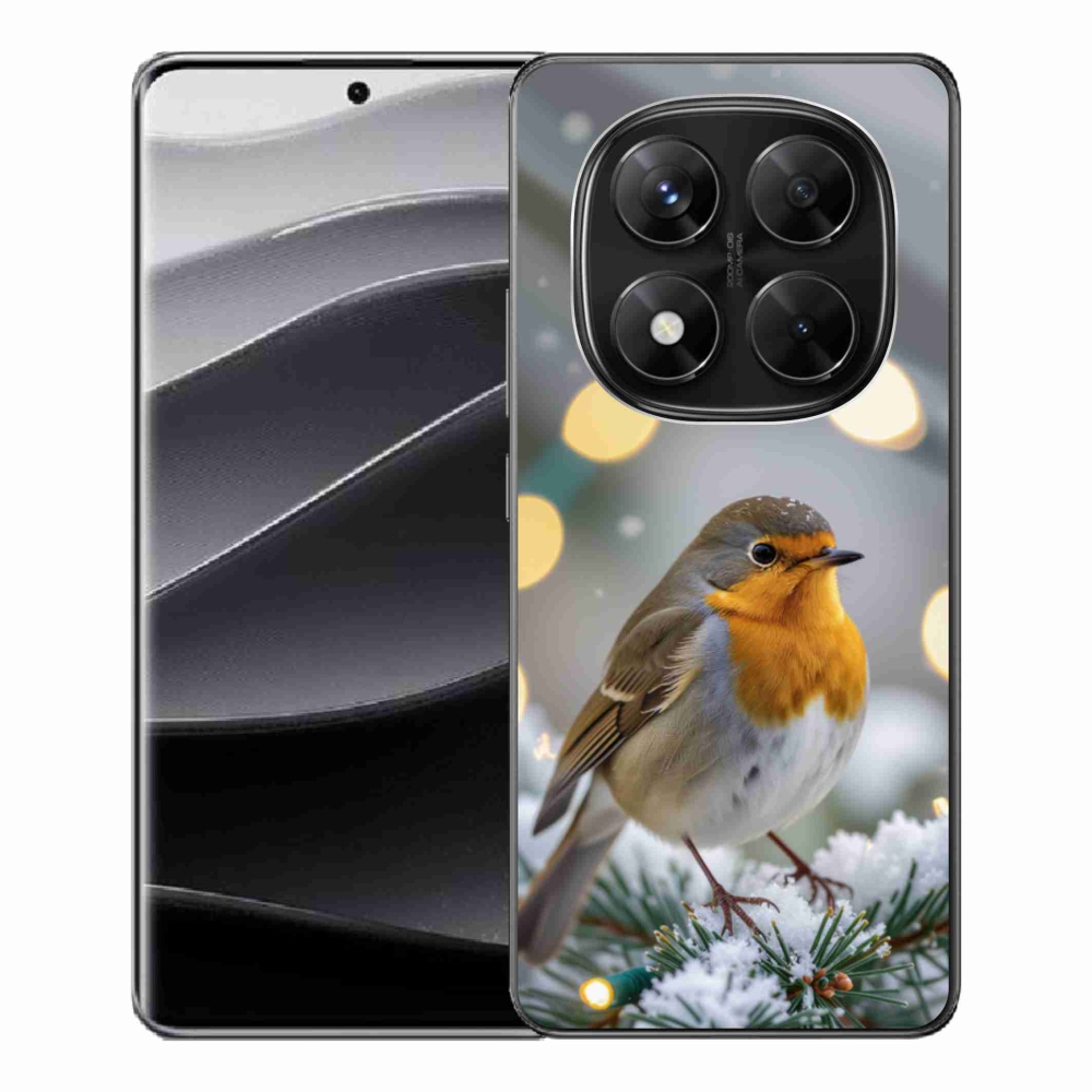 Gelový kryt mmCase na Xiaomi Redmi Note 14 Pro 5G/Poco X7 5G - červenka v zimě