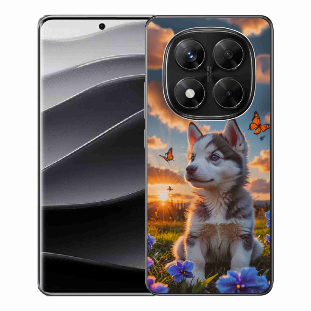 Gelový kryt mmCase na Xiaomi Redmi Note 14 Pro 5G/Poco X7 5G - husky při západu slunce
