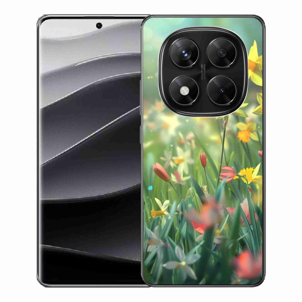 Gelový kryt mmCase na Xiaomi Redmi Note 14 Pro 5G/Poco X7 5G - jarní květy