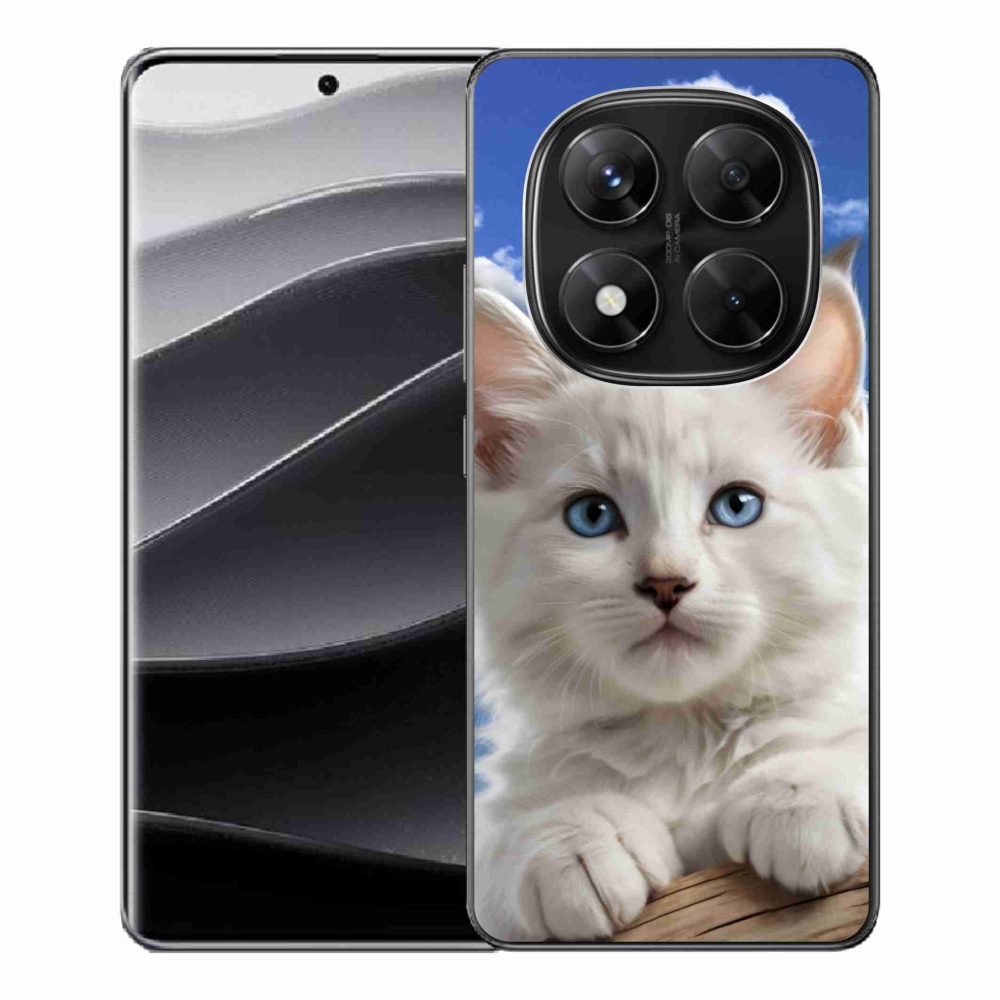 Gelový kryt mmCase na Xiaomi Redmi Note 14 Pro 5G/Poco X7 5G - kotě a oblaka