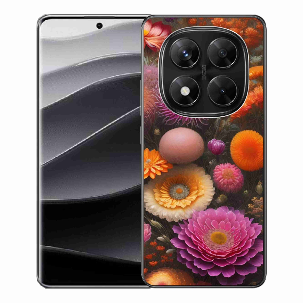 Gelový kryt mmCase na Xiaomi Redmi Note 14 Pro 5G/Poco X7 5G - květinová kompozice