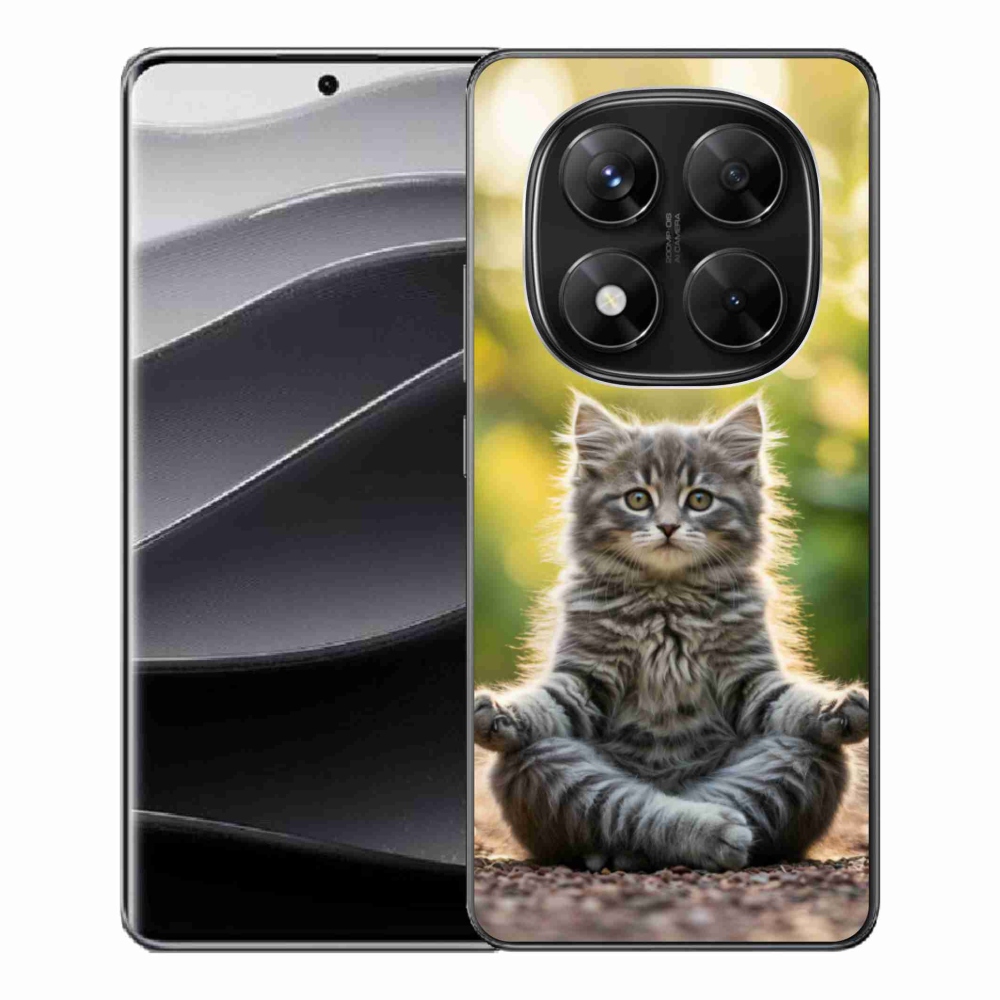 Gelový kryt mmCase na Xiaomi Redmi Note 14 Pro 5G/Poco X7 5G - meditující kotě