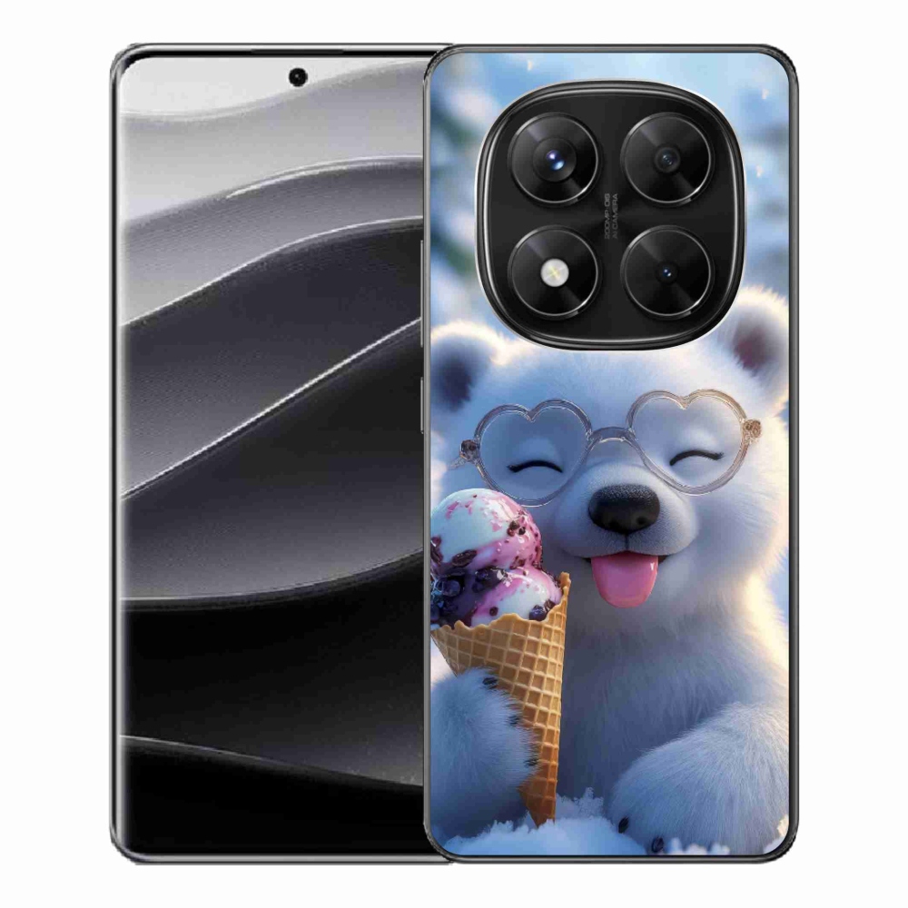 Gelový kryt mmCase na Xiaomi Redmi Note 14 Pro 5G/Poco X7 5G - medvídek se zmrzlinou