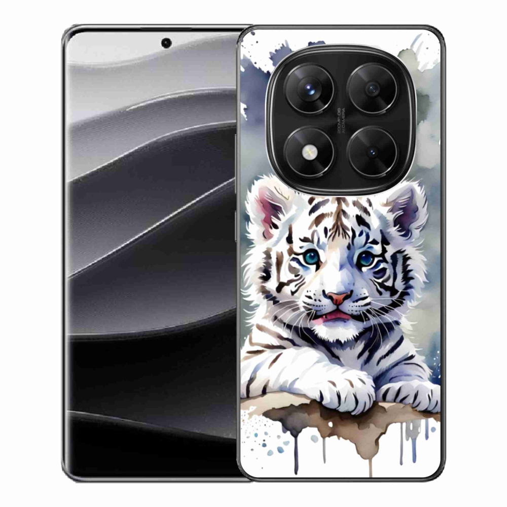 Gelový kryt mmCase na Xiaomi Redmi Note 14 Pro 5G/Poco X7 5G - mládě bílého tygra