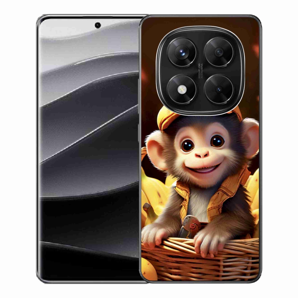 Gelový kryt mmCase na Xiaomi Redmi Note 14 Pro 5G/Poco X7 5G - opice v košíku