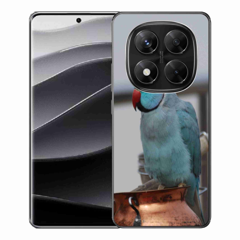 Gelový kryt mmCase na Xiaomi Redmi Note 14 Pro 5G/Poco X7 5G - papoušek alexandr modrý