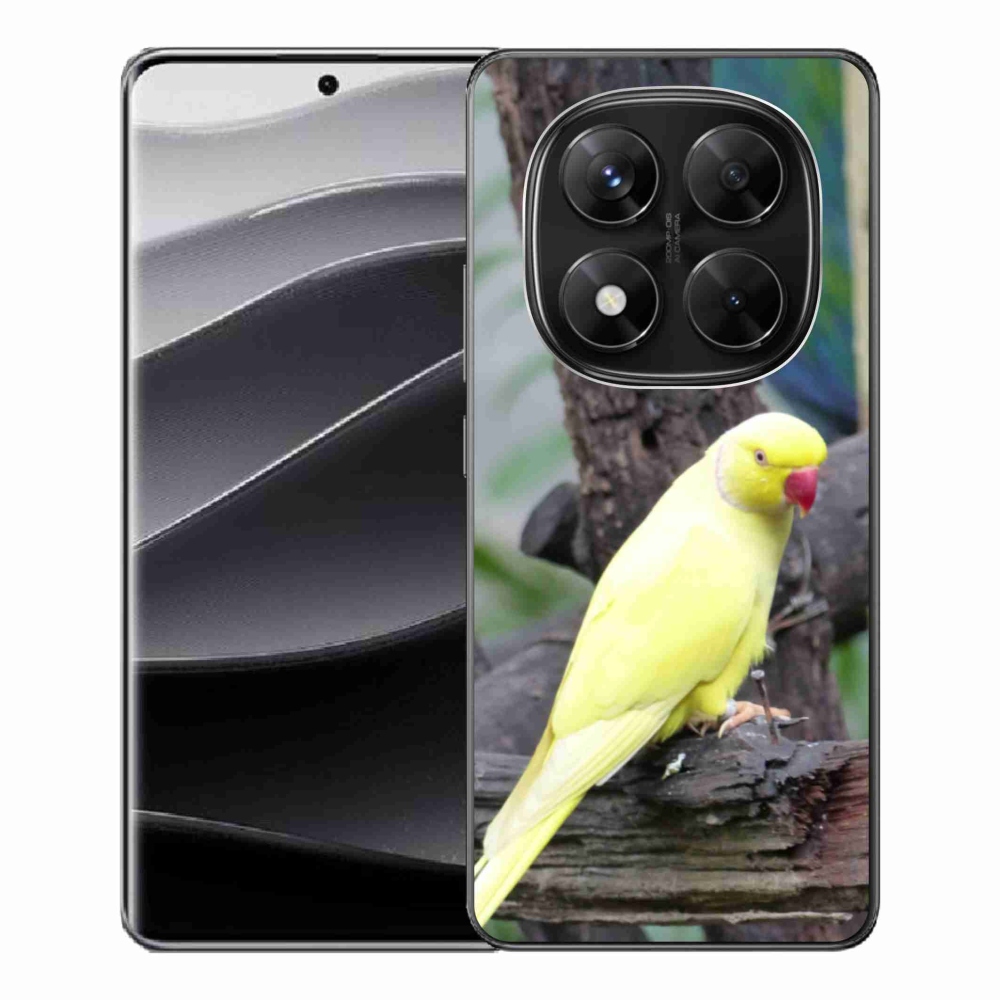 Gelový kryt mmCase na Xiaomi Redmi Note 14 Pro 5G/Poco X7 5G - papoušek alexandr žlutý