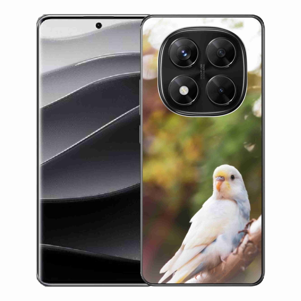 Gelový kryt mmCase na Xiaomi Redmi Note 14 Pro 5G/Poco X7 5G - papoušek andulka bílá