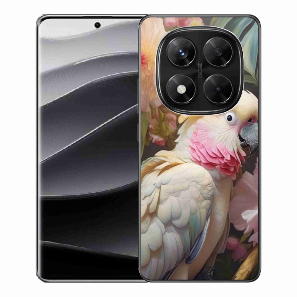 Gelový kryt mmCase na Xiaomi Redmi Note 14 Pro 5G/Poco X7 5G - papoušek kakadu růžový 2