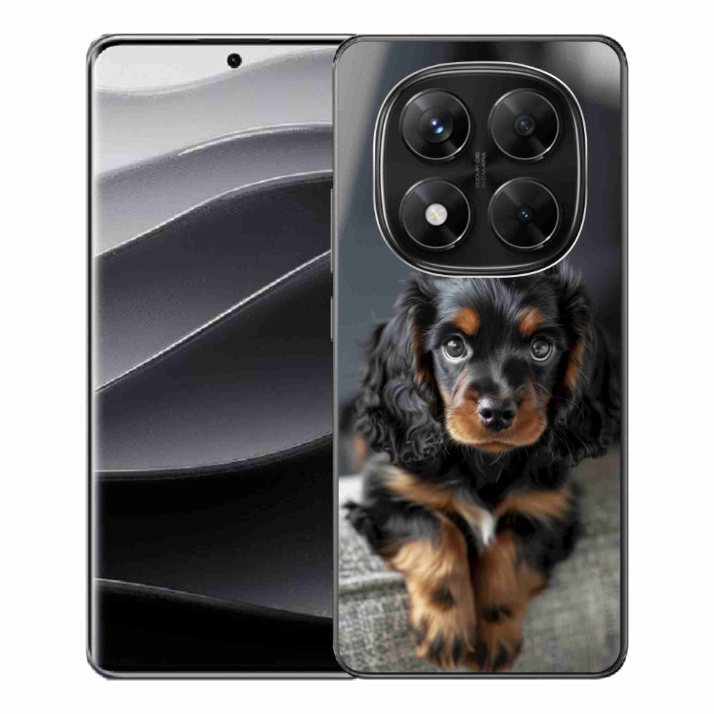 Gelový kryt mmCase na Xiaomi Redmi Note 14 Pro 5G/Poco X7 5G - roztomilý dlouhosrstý jezevčík