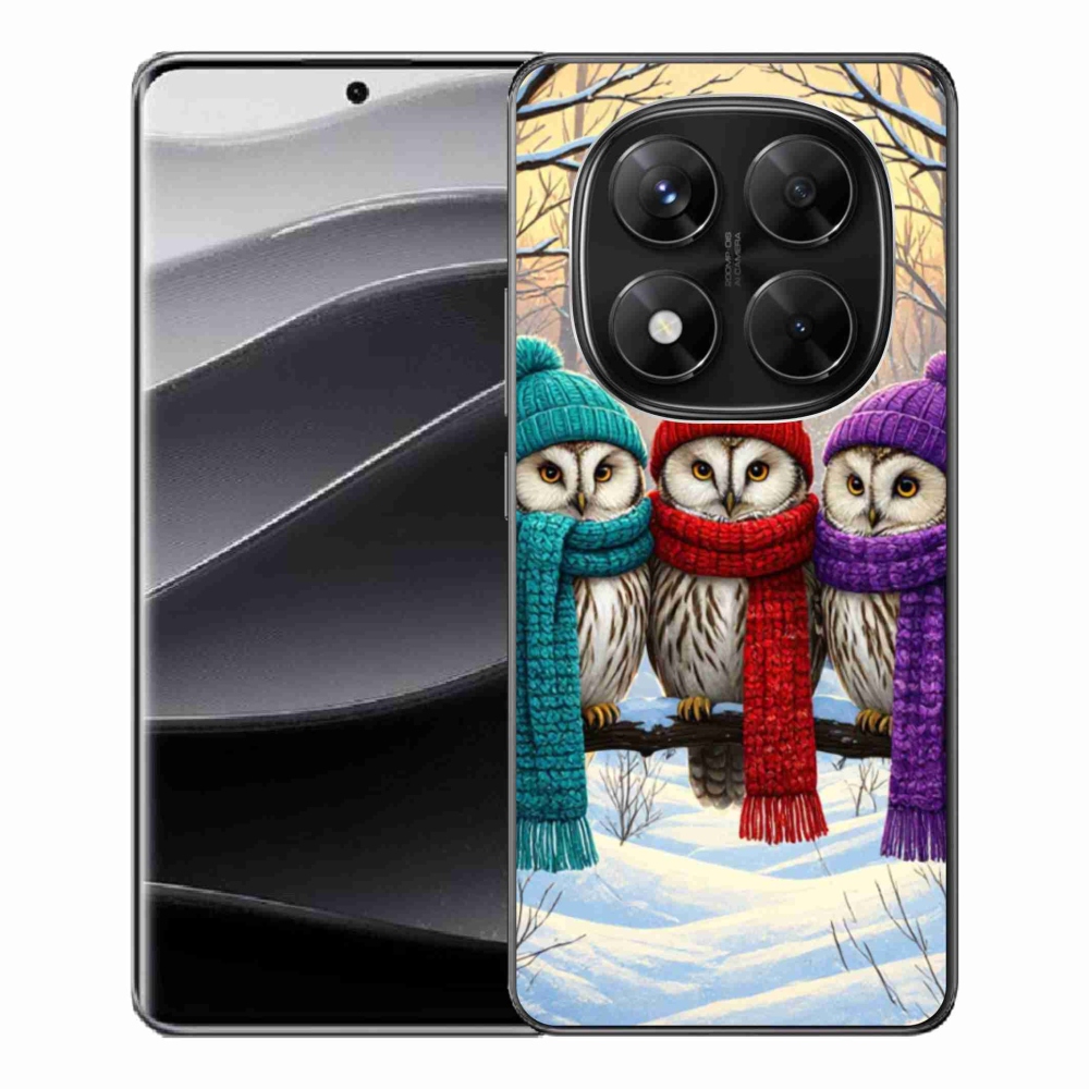 Gelový kryt mmCase na Xiaomi Redmi Note 14 Pro 5G/Poco X7 5G - soví přátelé