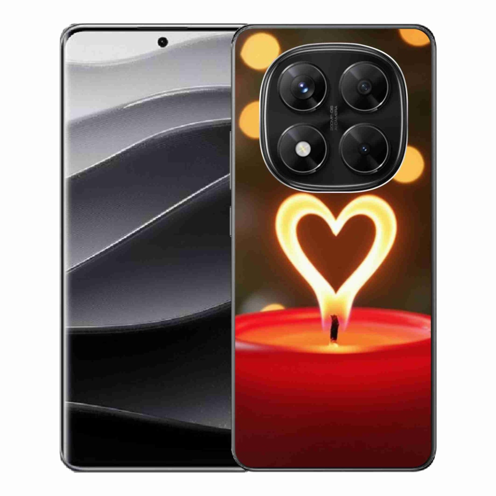 Gelový kryt mmCase na Xiaomi Redmi Note 14 Pro 5G/Poco X7 5G - srdce z plamene