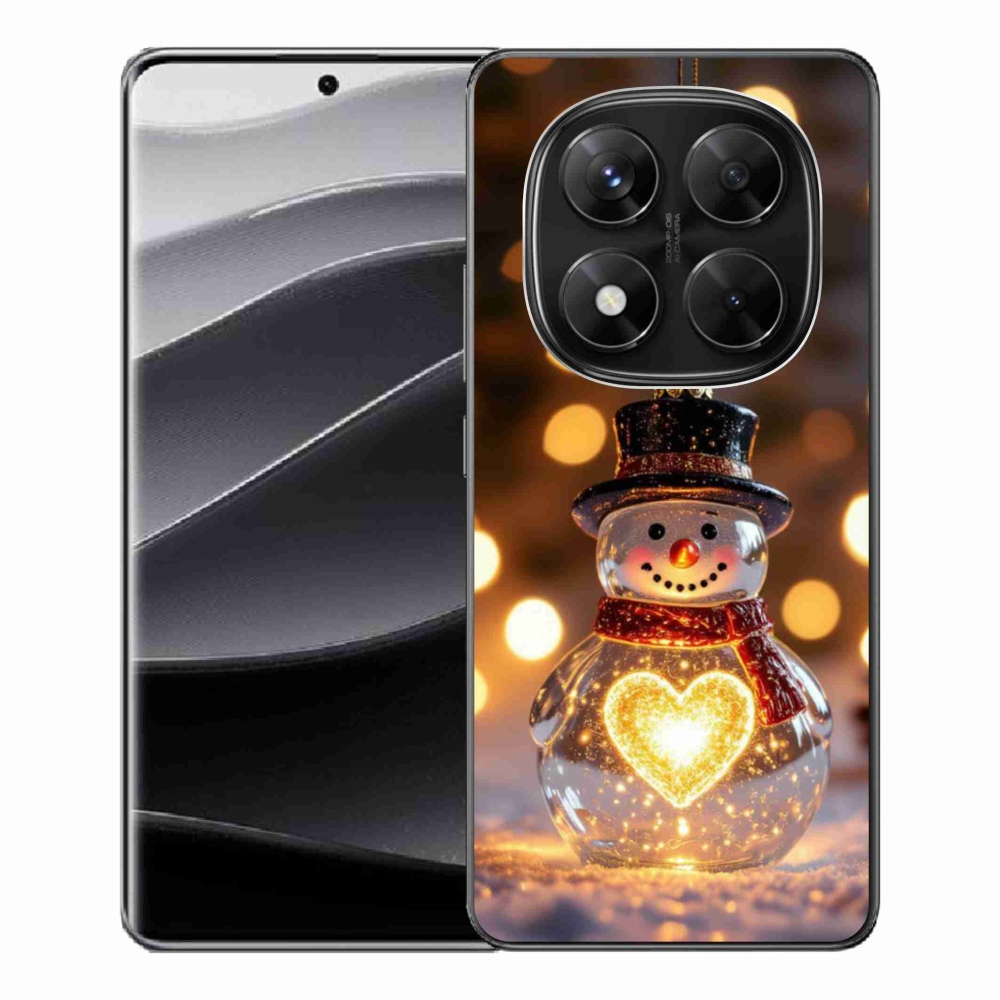 Gelový kryt mmCase na Xiaomi Redmi Note 14 Pro 5G/Poco X7 5G - svítící vánoční sněhulák