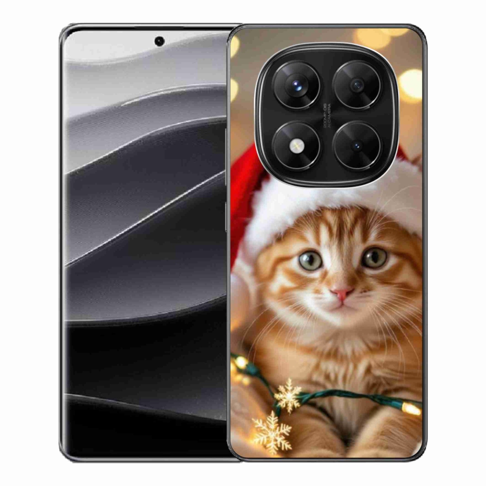 Gelový kryt mmCase na Xiaomi Redmi Note 14 Pro 5G/Poco X7 5G - vánoční kotě