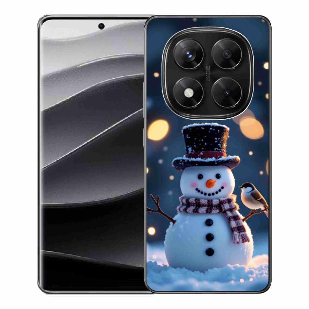Gelový kryt mmCase na Xiaomi Redmi Note 14 Pro 5G/Poco X7 5G - vánoční sněhulák
