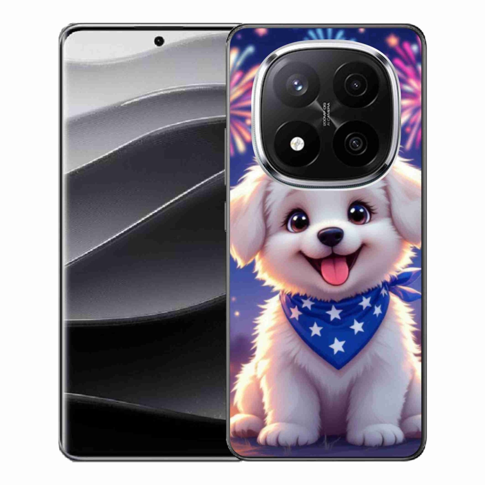 Gelový kryt mmCase na Xiaomi Redmi Note 14 Pro+ 5G - slavnostní štěně