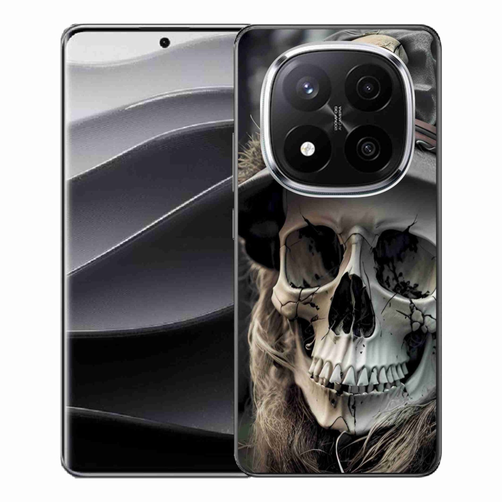 Gelový kryt mmCase na Xiaomi Redmi Note 14 Pro+ 5G - temná lebka