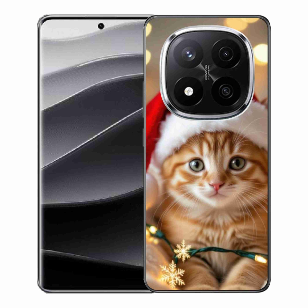 Gelový kryt mmCase na Xiaomi Redmi Note 14 Pro+ 5G - vánoční kotě