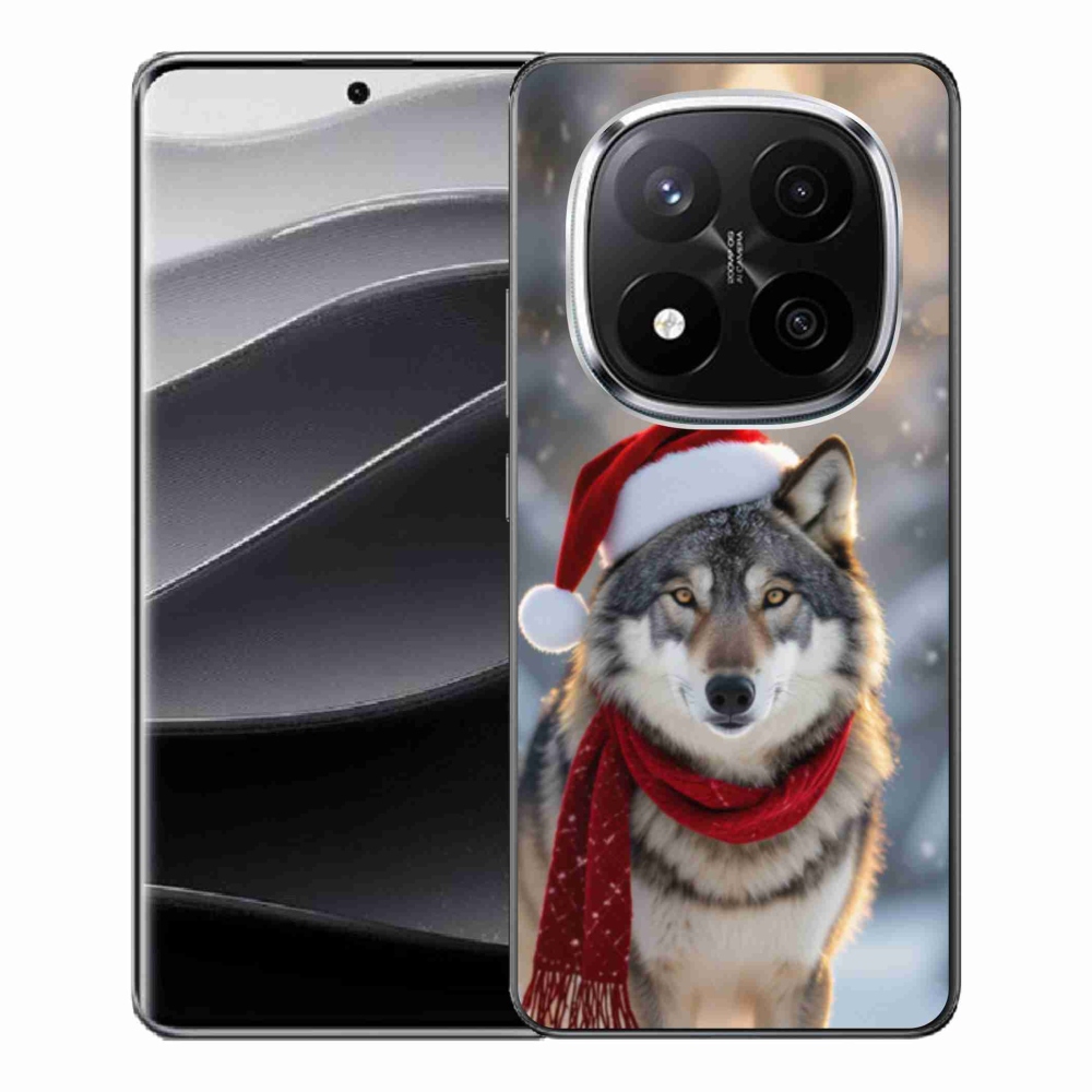 Gelový kryt mmCase na Xiaomi Redmi Note 14 Pro+ 5G - vánoční vlk