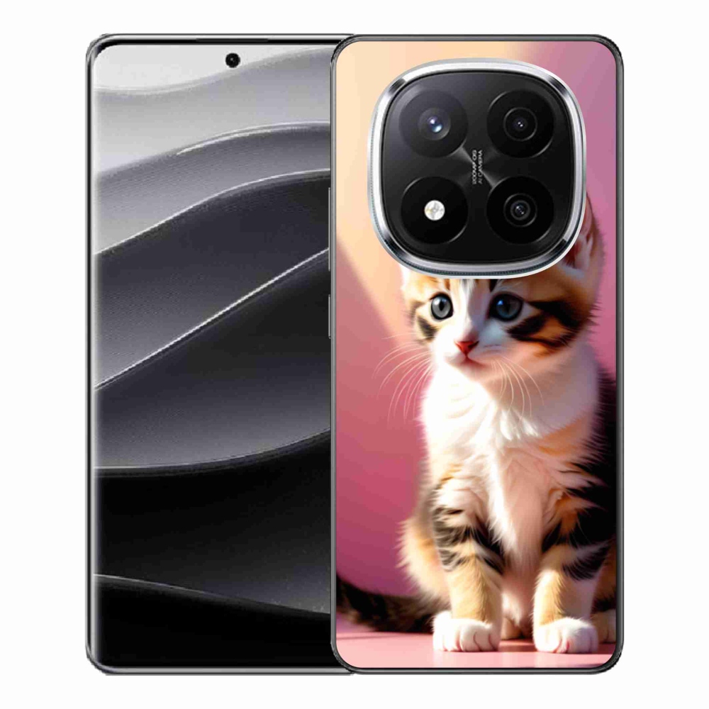 Gelový kryt mmCase na Xiaomi Redmi Note 14 Pro+ 5G - zvědavé kotě 2