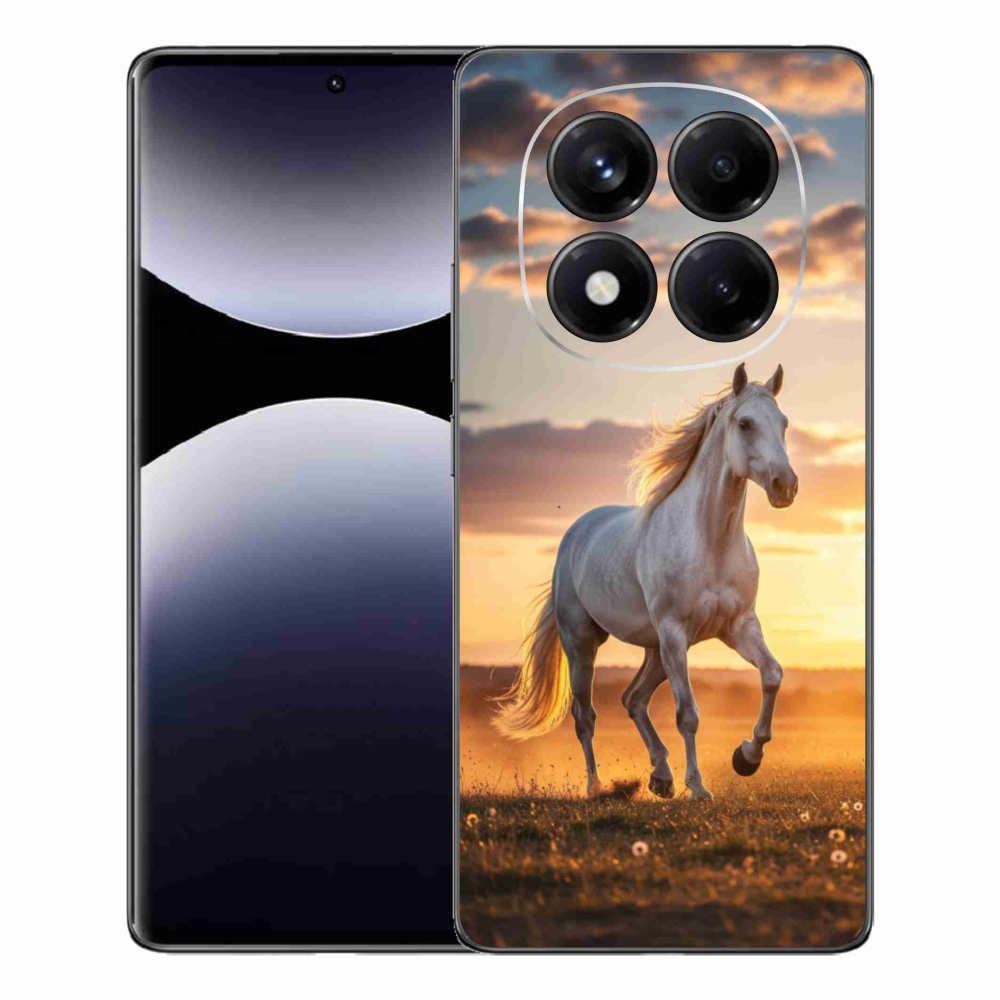 Gelový kryt mmCase na Xiaomi Redmi Note 14 Pro - běžící bílý kůň 2