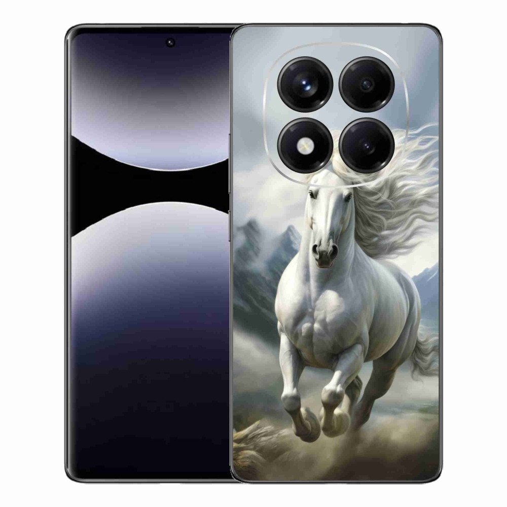 Gelový kryt mmCase na Xiaomi Redmi Note 14 Pro - běžící bílý kůň 3