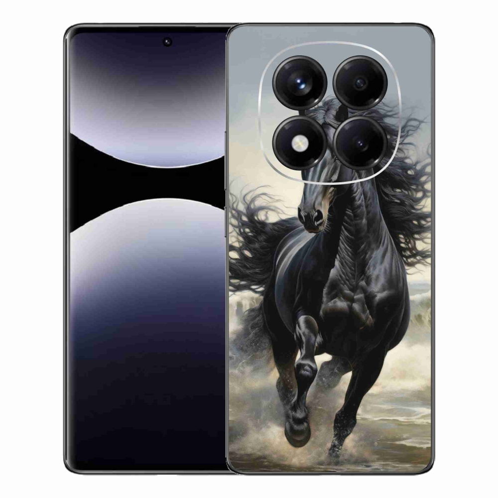 Gelový kryt mmCase na Xiaomi Redmi Note 14 Pro - běžící černý kůň