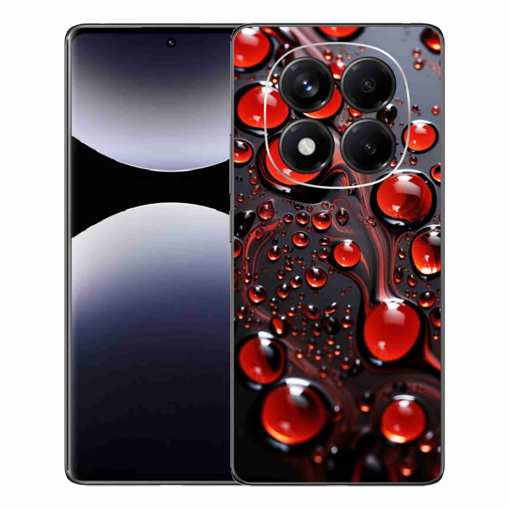 Gelový kryt mmCase na Xiaomi Redmi Note 14 Pro - červené kapky 2