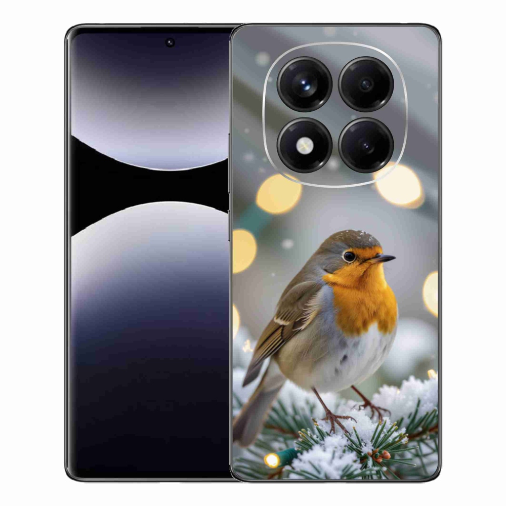 Gelový kryt mmCase na Xiaomi Redmi Note 14 Pro - červenka v zimě
