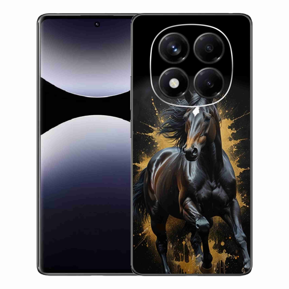 Gelový kryt mmCase na Xiaomi Redmi Note 14 Pro - elegantní černý hřebec