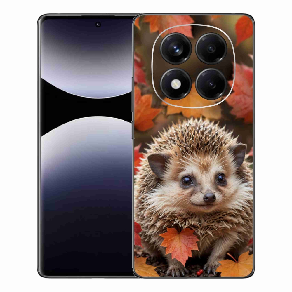 Gelový kryt mmCase na Xiaomi Redmi Note 14 Pro - ježek v listí