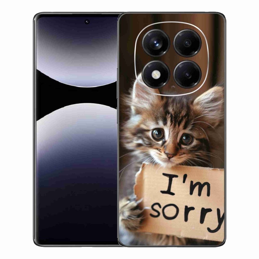 Gelový kryt mmCase na Xiaomi Redmi Note 14 Pro - kočíčí omluva