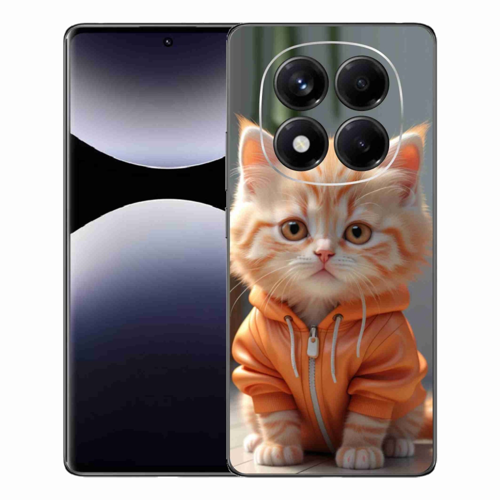 Gelový kryt mmCase na Xiaomi Redmi Note 14 Pro - kotě v mikině