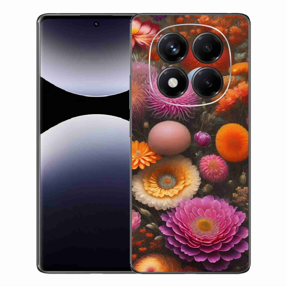 Gelový kryt mmCase na Xiaomi Redmi Note 14 Pro - květinová kompozice