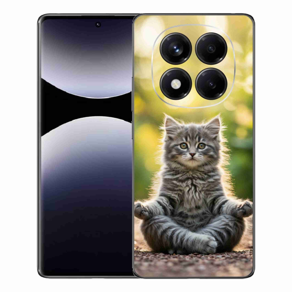 Gelový kryt mmCase na Xiaomi Redmi Note 14 Pro - meditující kotě