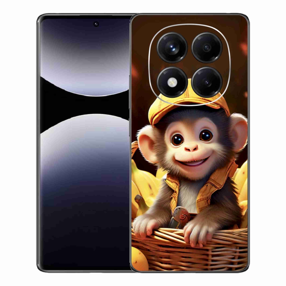 Gelový kryt mmCase na Xiaomi Redmi Note 14 Pro - opice v košíku