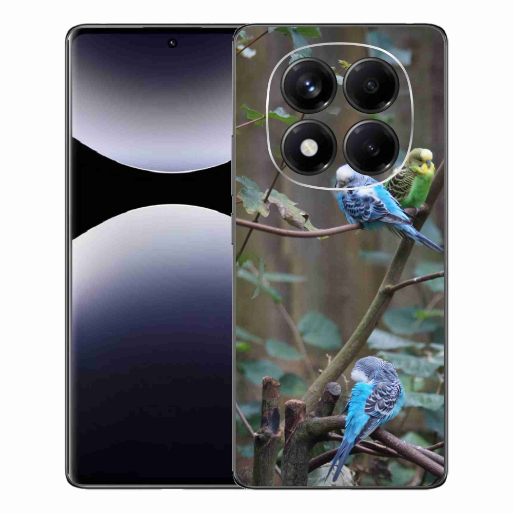 Gelový kryt mmCase na Xiaomi Redmi Note 14 Pro - papoušci na větvi