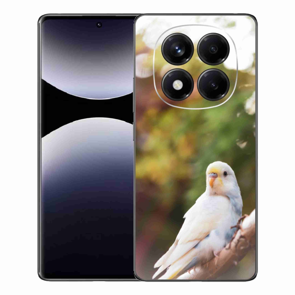 Gelový kryt mmCase na Xiaomi Redmi Note 14 Pro - papoušek andulka bílá