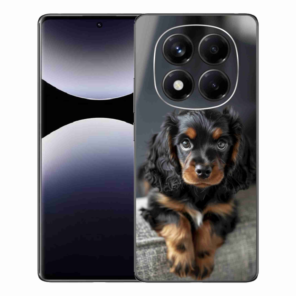 Gelový kryt mmCase na Xiaomi Redmi Note 14 Pro - roztomilý dlouhosrstý jezevčík
