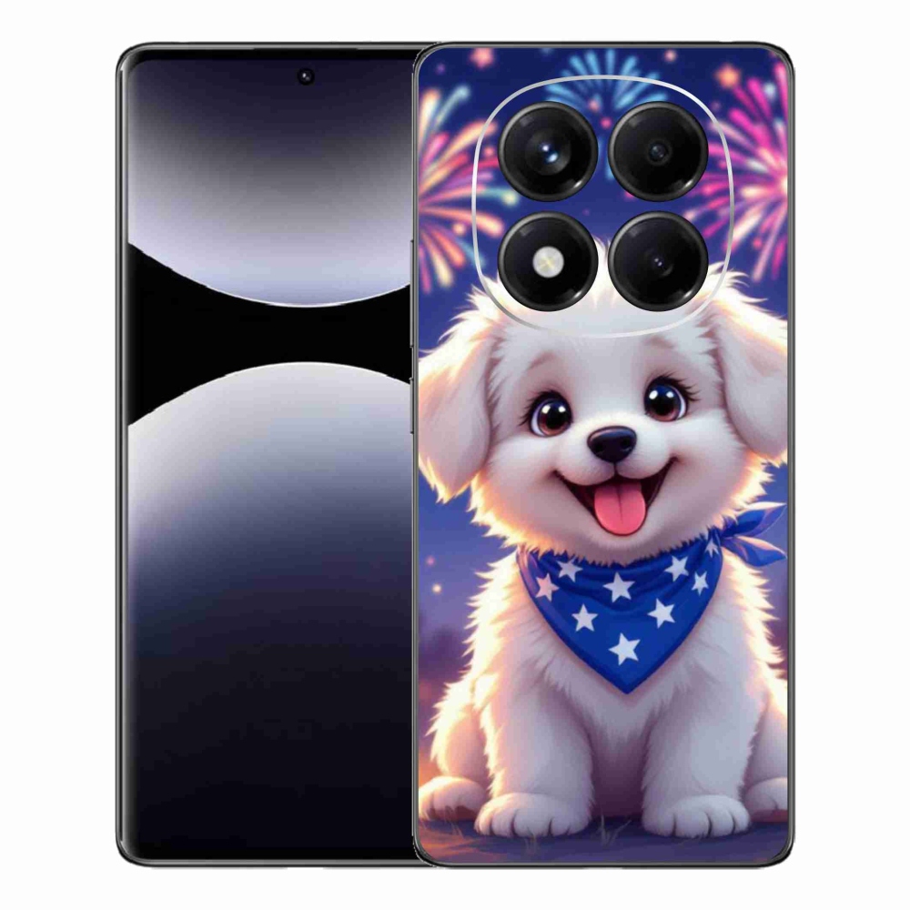 Gelový kryt mmCase na Xiaomi Redmi Note 14 Pro - slavnostní štěně