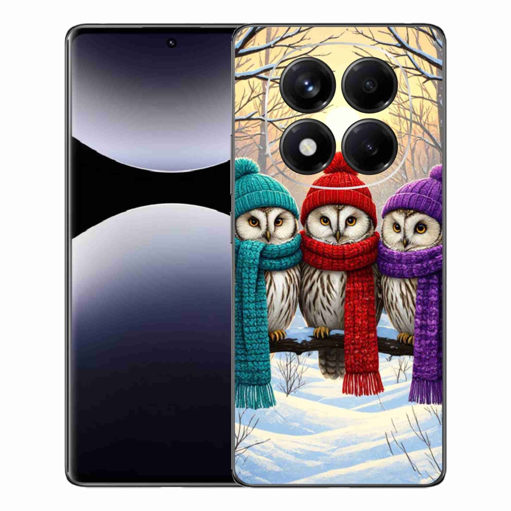 Gelový kryt mmCase na Xiaomi Redmi Note 14 Pro - soví přátelé