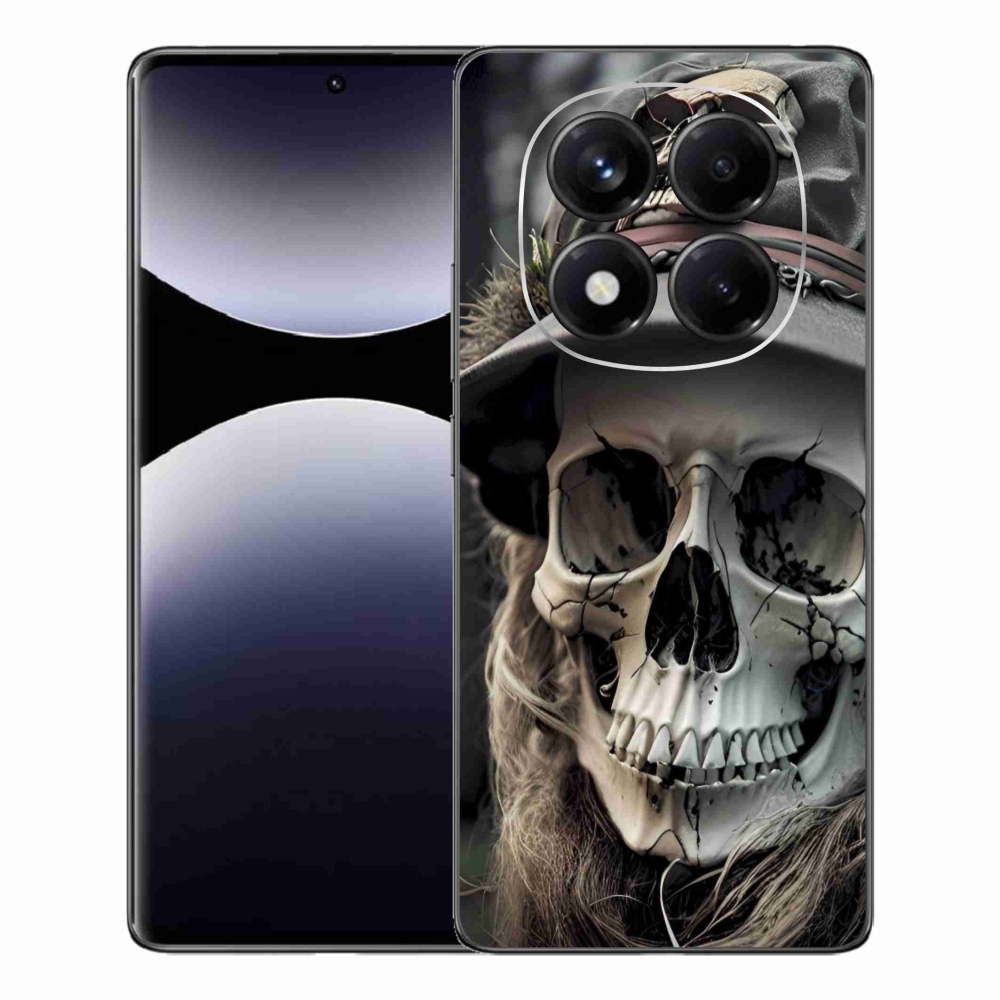 Gelový kryt mmCase na Xiaomi Redmi Note 14 Pro - temná lebka