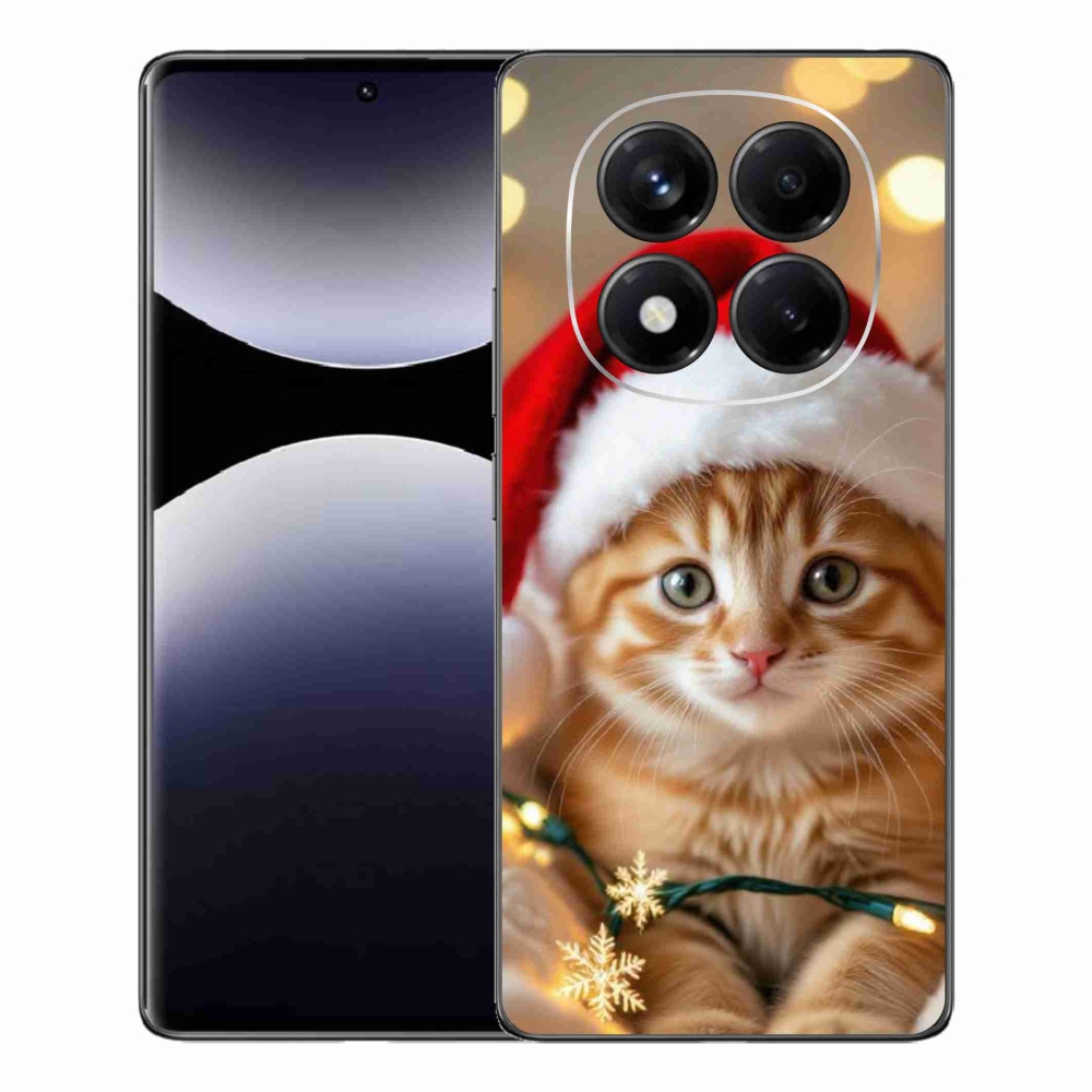 Gelový kryt mmCase na Xiaomi Redmi Note 14 Pro - vánoční kotě