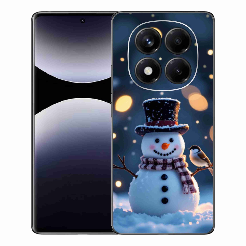 Gelový kryt mmCase na Xiaomi Redmi Note 14 Pro - vánoční sněhulák