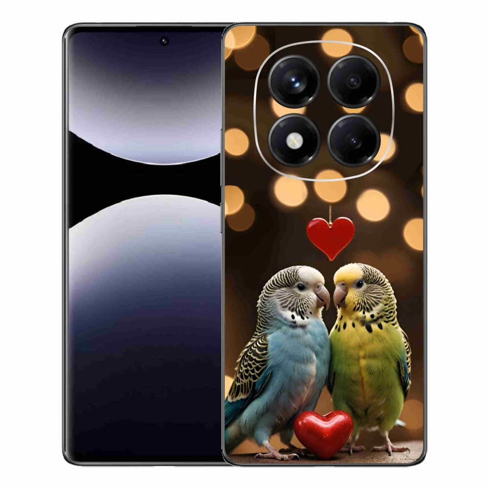 Gelový kryt mmCase na Xiaomi Redmi Note 14 Pro - zamilovaní papoušci
