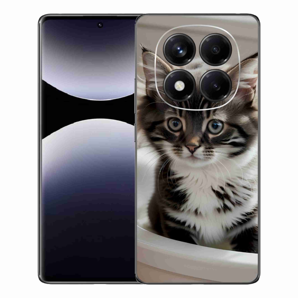 Gelový kryt mmCase na Xiaomi Redmi Note 14 Pro - zvědavé kotě