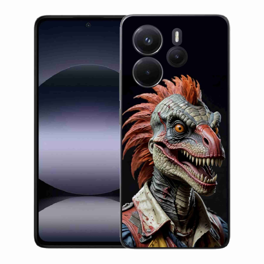 Gelový kryt mmCase na Xiaomi Redmi Note 14 - punk dinosaurus