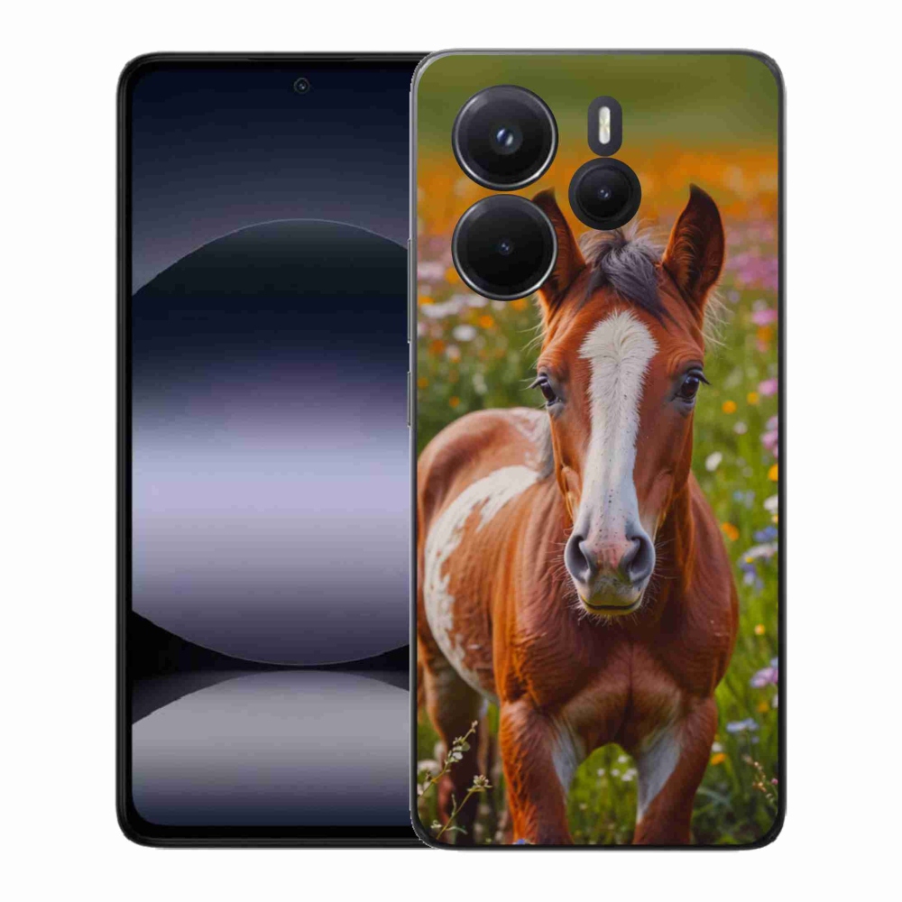 Gelový kryt mmCase na Xiaomi Redmi Note 14 - roztomilé hříbě