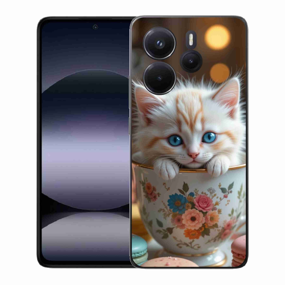 Gelový kryt mmCase na Xiaomi Redmi Note 14 - roztomilé kotě 6