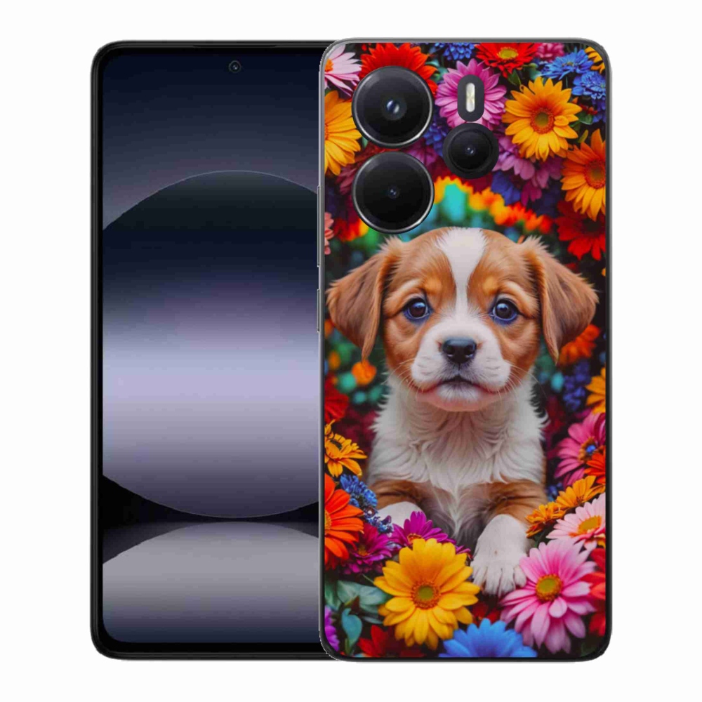 Gelový kryt mmCase na Xiaomi Redmi Note 14 - roztomilé štěně